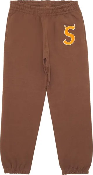 Спортивные брюки Supreme S Logo Sweatpant 'Brown', коричневый