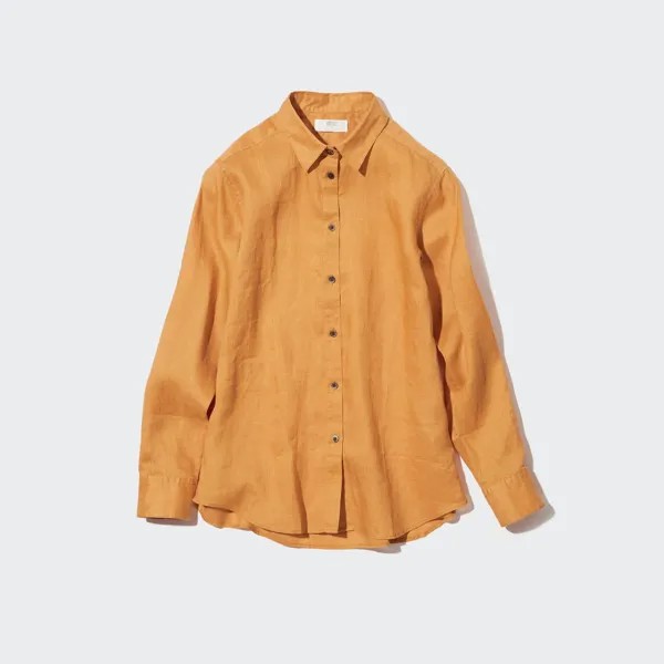 Рубашка женская UNIQLO 446845COL22 оранжевая XS (доставка из-за рубежа)