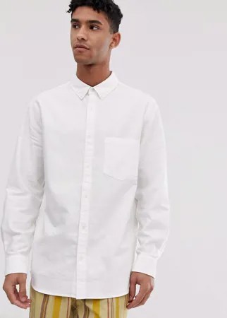 Белая оксфордская рубашка Weekday Henning-Белый