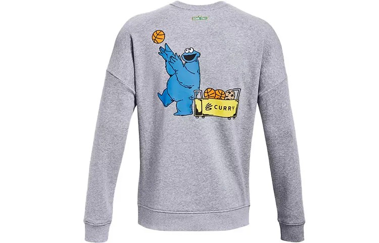 Свитшот Curry X Sesame Street мужской серый Under Armour, серый
