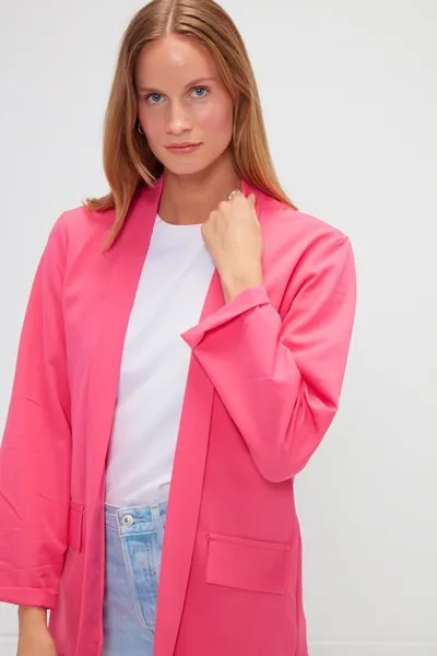 Однотонная куртка с длинными рукавами MUNİ MUNİ, яркий розовый