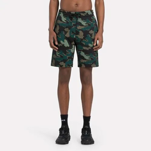 Шорты  Reebok Identity Motion Camo Shorts, размер M INT, черный, зеленый