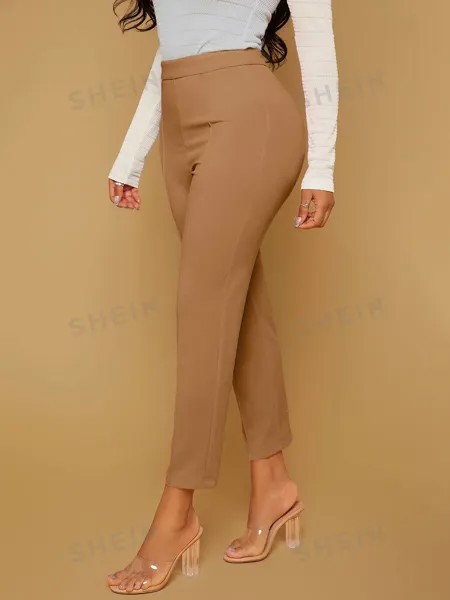 Брюки женские Shein SXY узкого кроя, песочный