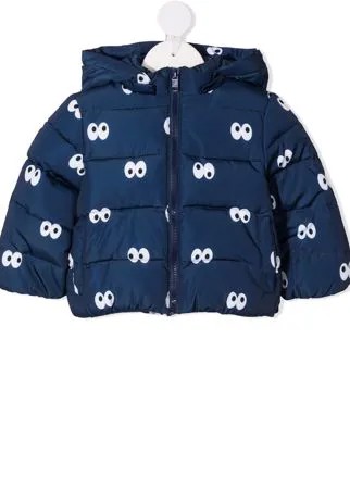 Stella McCartney Kids пуховик Cartoon Eyes