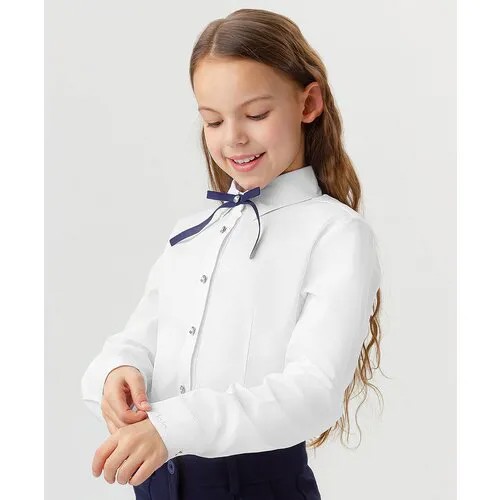 Блуза Button Blue, размер 164, белый