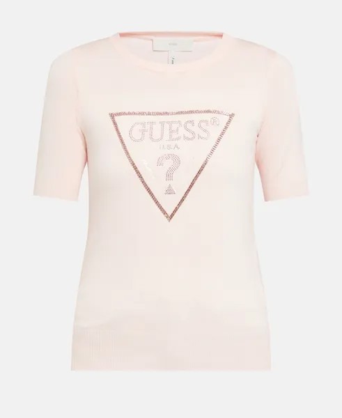 Пуловер с короткими рукавами Guess, розовый