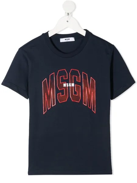 MSGM Kids футболка College с логотипом