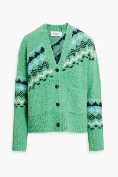 Жаккардовый кардиган Bette с начесом Derek Lam 10 Crosby, зеленый