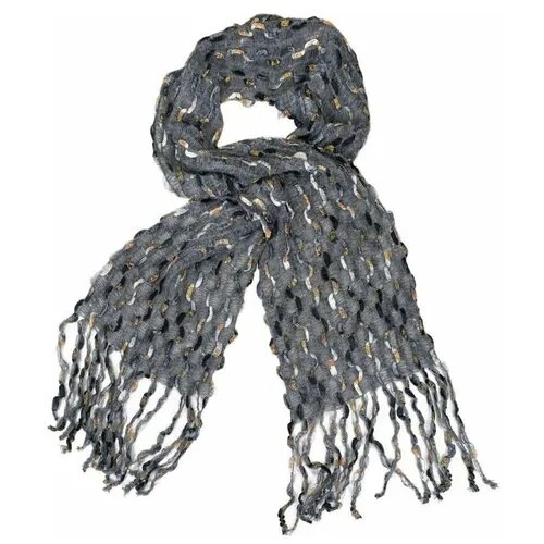 Шарф WHY NOT BRAND, 210х25 см, one size, серый
