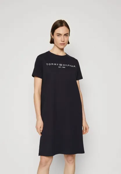Платье из джерси Logo Tommy Hilfiger, цвет desert sky