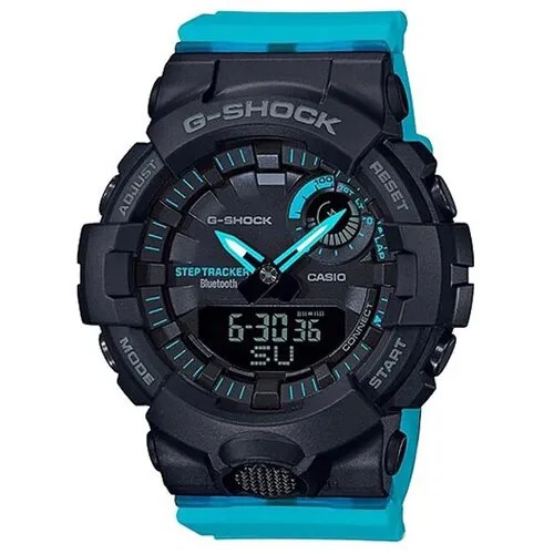 Наручные часы CASIO G-Shock, черный, голубой