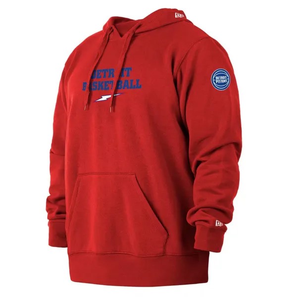 Мужской красный пуловер с капюшоном Detroit Pistons City Edition 2021/22 Big & Tall New Era