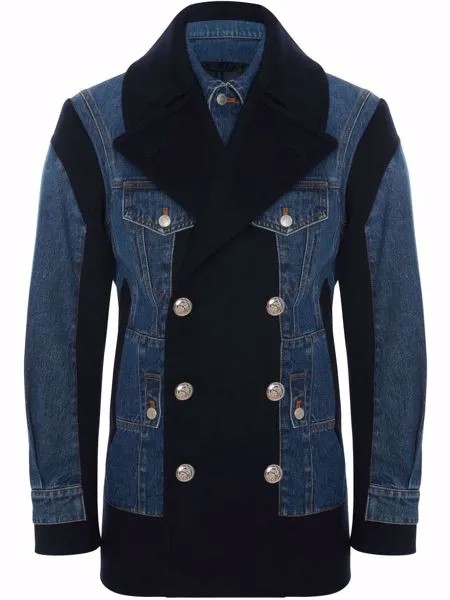 Alexander McQueen бушлат с эффектом тромплей