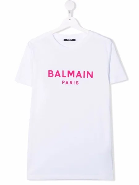 Balmain Kids футболка с логотипом