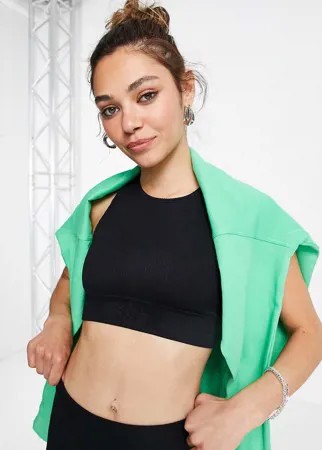 Черный спортивный бюстгальтер от комплекта Topshop Active-Черный цвет