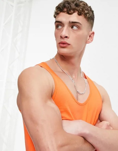 Оранжевая майка ASOS DESIGN-Оранжевый цвет