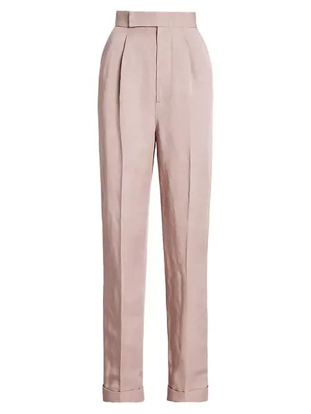 Прямые брюки с высокой талией Ralph Lauren Collection, лиловый