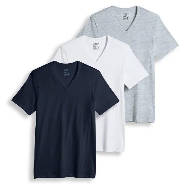 Набор из трех эластичных футболок с v-образным вырезом Men's Jockey