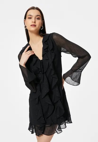 Коктейльное платье/праздничное платье RUFFLE Koton, цвет black