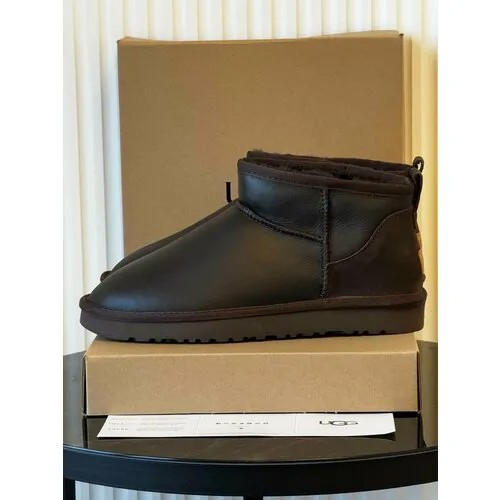 Угги UGG, нескользящая подошва, герметичные швы, размер 45, коричневый