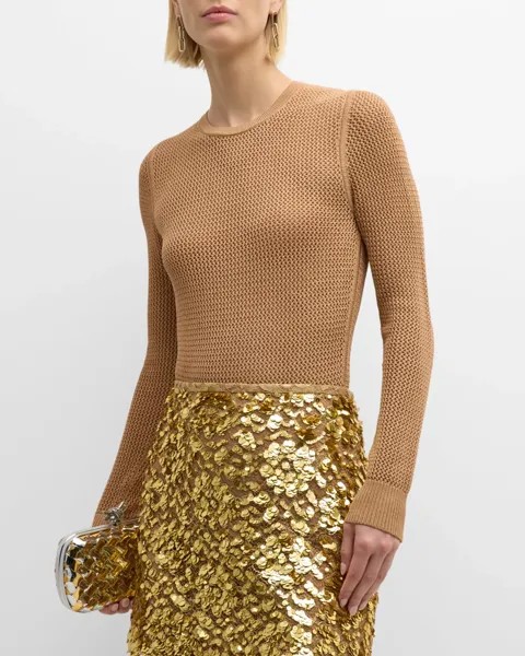 Вязаное боди Michael Kors Collection, цвет Suntan