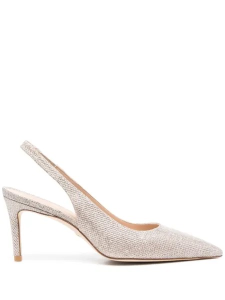 Stuart Weitzman туфли Stuart 75 с ремешком на пятке, нейтральный цвет