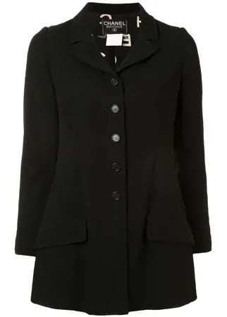 Chanel Pre-Owned однобортное пальто 1997-го года
