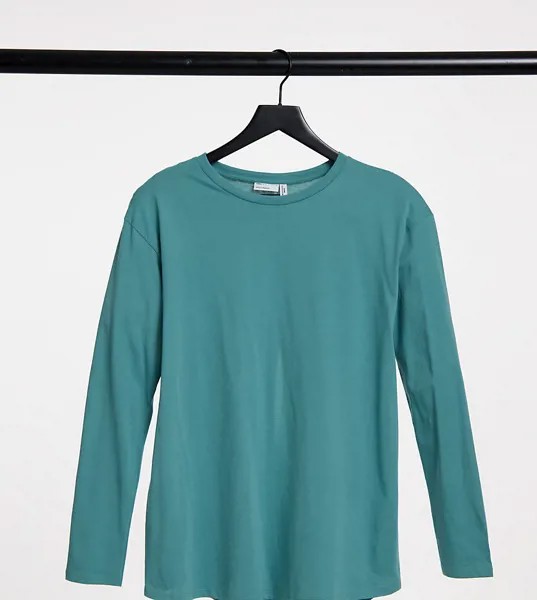 Бирюзовый лонгслив с разрезом сзади ASOS DESIGN Maternity-Зеленый