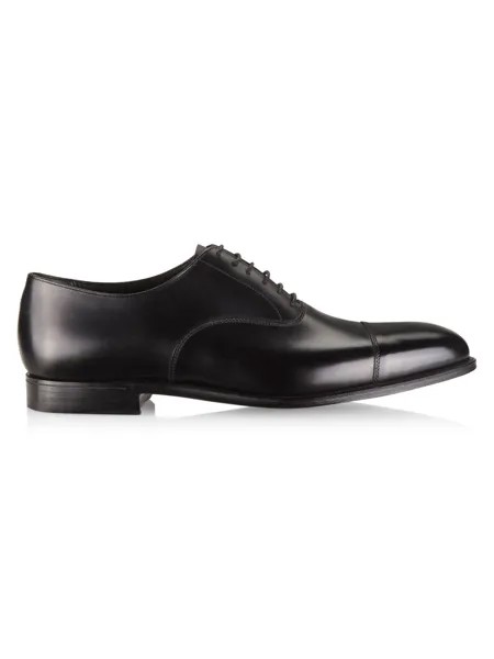 Кожаные оксфорды ручной работы Lonsdale Cap-Toe Crockett & Jones, черный