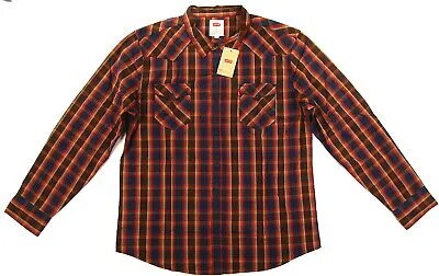 Мужская рубашка Levis с длинным рукавом Размер: XX-LARGE Цвет: ПЛАТЬЕ СИНИЙ Рекомендованная розничная цена 40,00 долларов США.