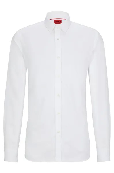 Рубашка Hugo Boss супероблегающего кроя из хлопкового жаккарда с принтом пейсли, белый