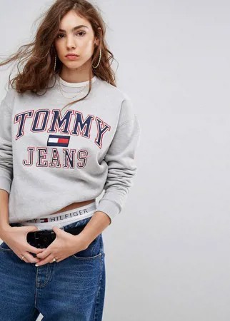 Свитшот в стиле 90-х с логотипом Tommy Jeans Capsule-Серый