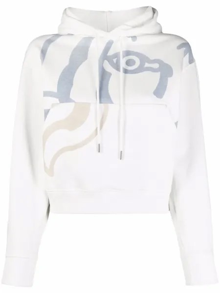Kenzo худи с графичным принтом, белый