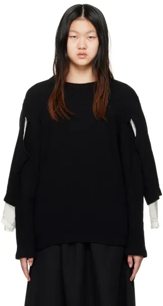 Черный многослойный свитер Comme des Garçons Homme Plus
