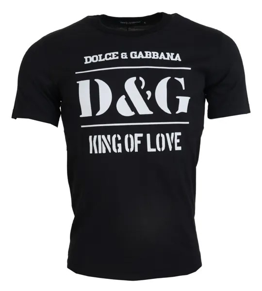 Футболка DOLCE - GABBANA D-G KING OF LOVE Хлопковый синий топ IT44 /US34 /XS Рекомендуемая розничная цена 400 долларов США