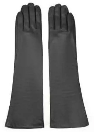 Удлиненные кожаные перчатки премиальной линии ALLA PUGACHOVA. Внутри комбинированная подкладка из шерсти и текстиля.