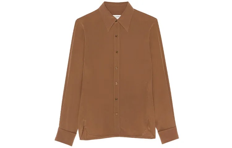 SAINT LAURENT Женская рубашка, цвет Brown