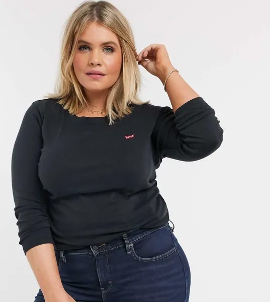 Черный лонгслив Levi's Plus-Черный цвет