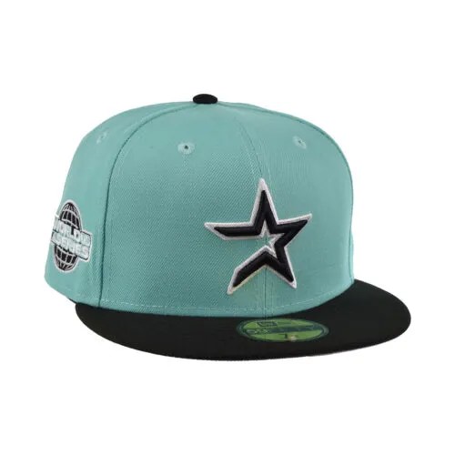 Мужская приталенная шляпа New Era Houston Astros World Series 59Fifty, прозрачная мятная