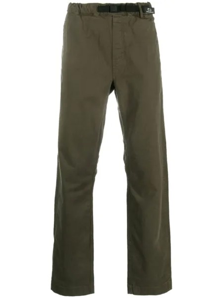 Woolrich прямые брюки с пряжкой, зеленый