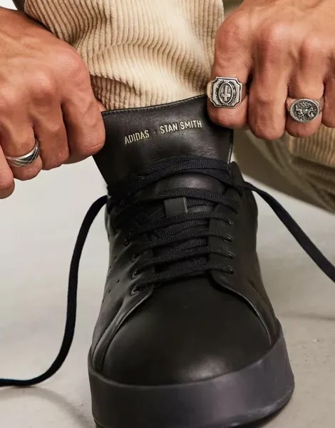 Черные кроссовки adidas Originals Stan Smith Relasted
