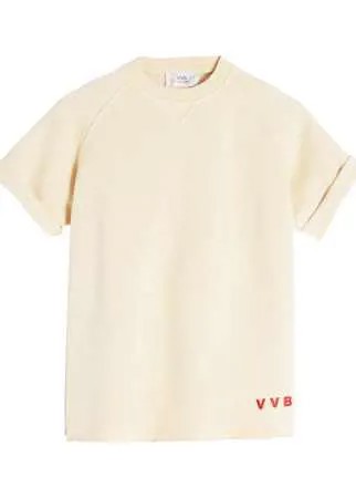 Victoria Victoria Beckham футболка с вышитым логотипом