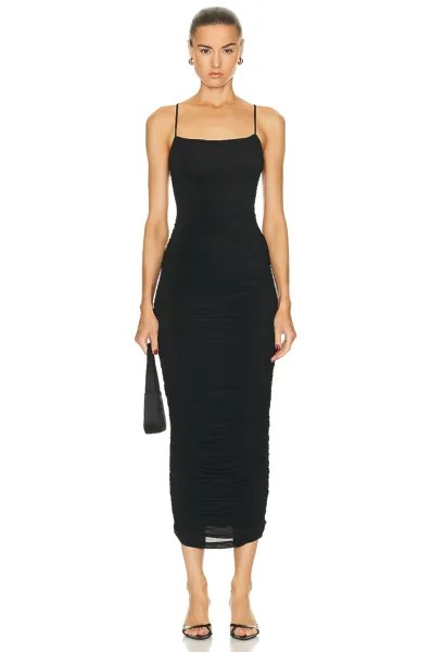 Платье Wardrobe.Nyc Ruched Slip, черный