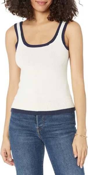 Двухцветный свитер без рукавов из хлопковой смеси LAUREN Ralph Lauren, цвет Mascarpone Cream/French Navy