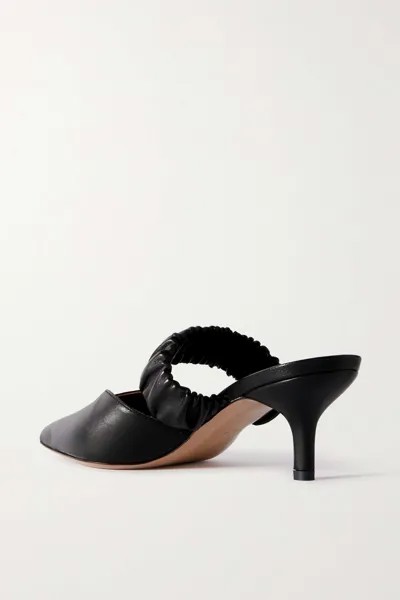MALONE SOULIERS кожаные мюли Matilda 45 со сборками, черный
