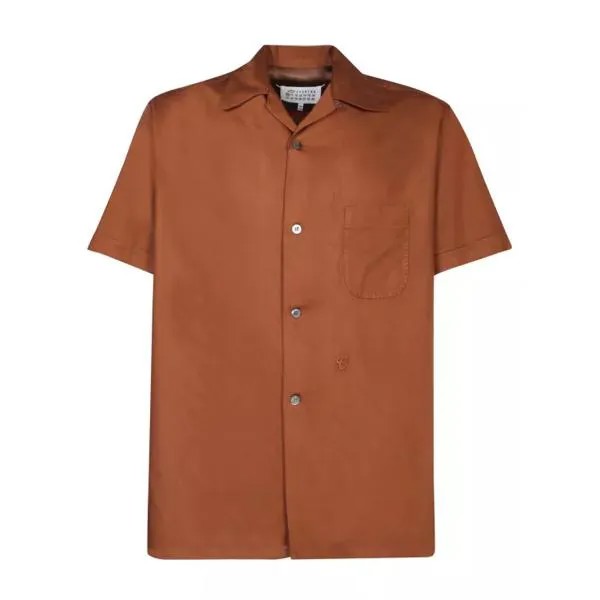Футболка rayon twill shirt Maison Margiela, коричневый