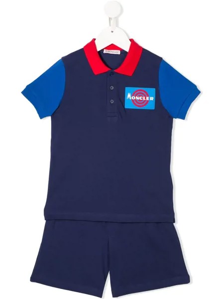 Moncler Enfant шорты и рубашка-поло с логотипом