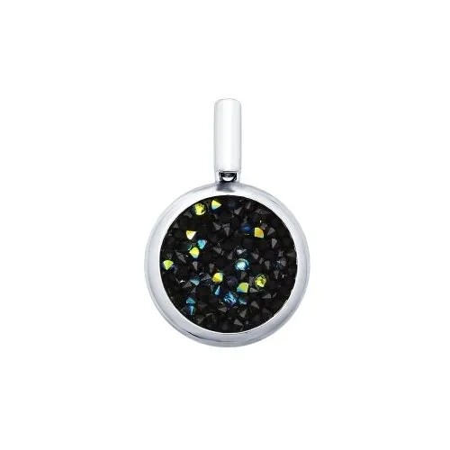 Подвеска из серебра с кристалами Swarovski яхонт Ювелирный Арт. 175644