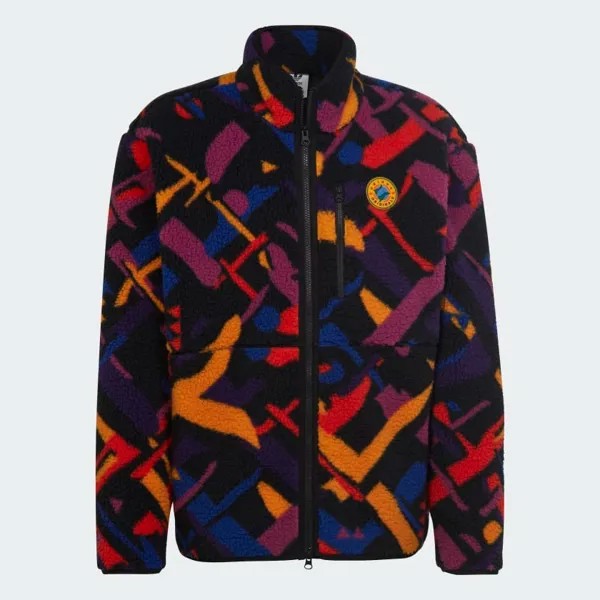 Куртка Adidas Originals Wander Hour Full-zip Printed Fleece, мультиколор