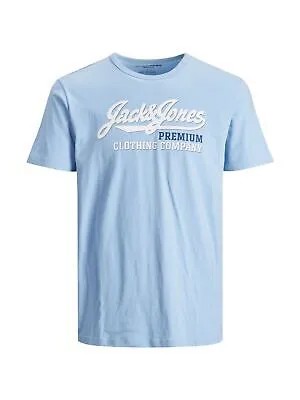 JACK - JONES Мужская синяя футболка с графическим логотипом классического кроя L